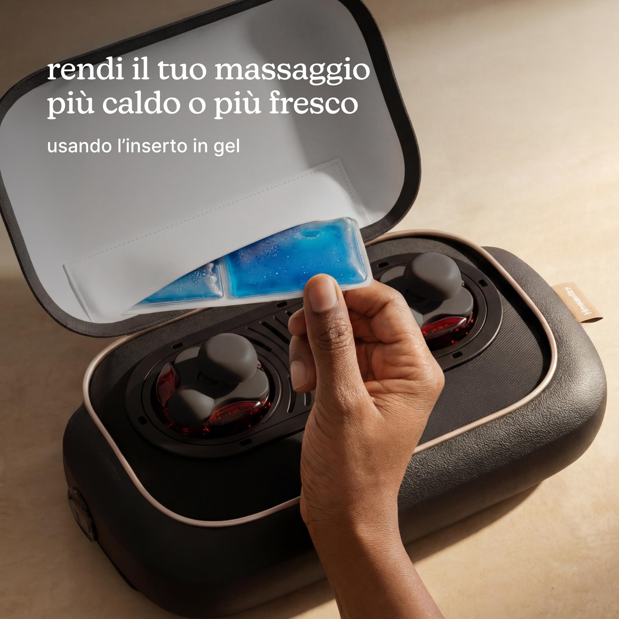 Homedics ModMassage Massaggiatore Cervicale Shiatsu - Senza Fili, USB - C | Massaggiatore schiena e collo, spalle, gambe e piedi, 2 testine intercambiabili, caldo e freddo, ricaricabile