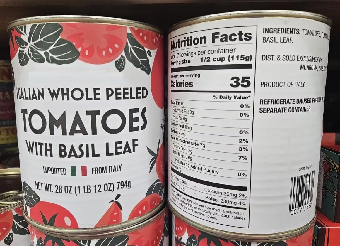 Amazon.com : Trader Joe Italian Whole Peeled Tomatoes with Basil