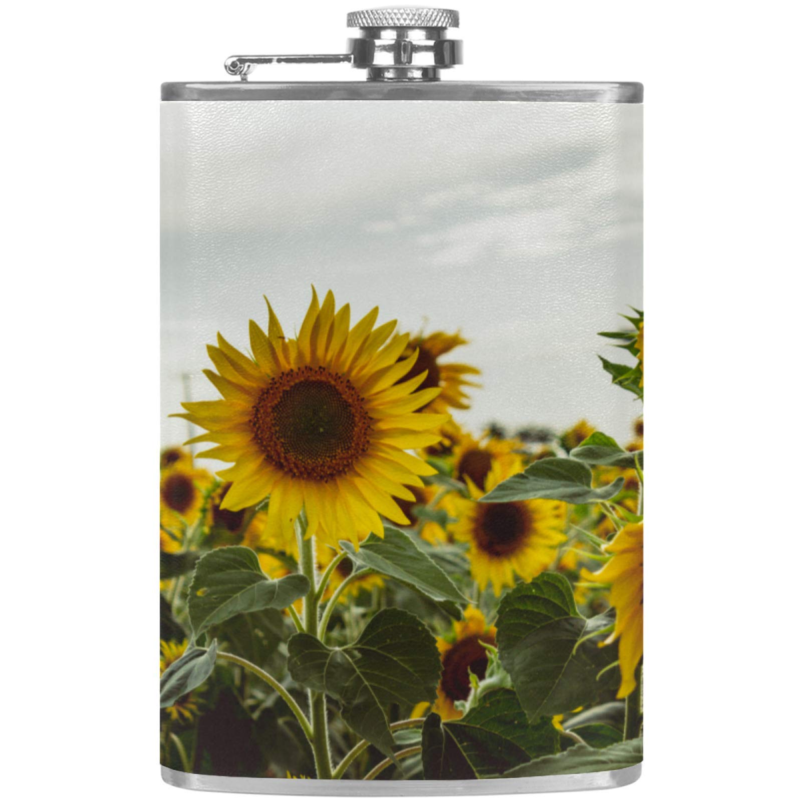 Flasque à whisky de poche en cuir pour camping et pique-nique au grand air