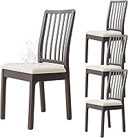 Vista 30 de Dimatic Juego de 2 fundas de asiento para silla, de piel sintética, impermeables, fundas elásticas para sillas de comedor, fundas protectoras