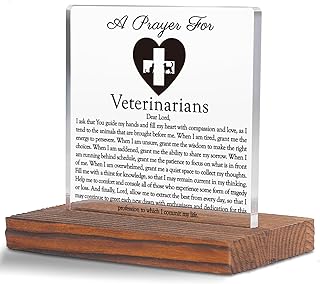 A Prayer for Veterinarians Gifts Clear Desk Decor Sign Christian, Inspirational Gift for Vets and Animal Care Professionals, Faith-Based Clinic or Office Display Plaque, Vet Appreciation Gift TZ218