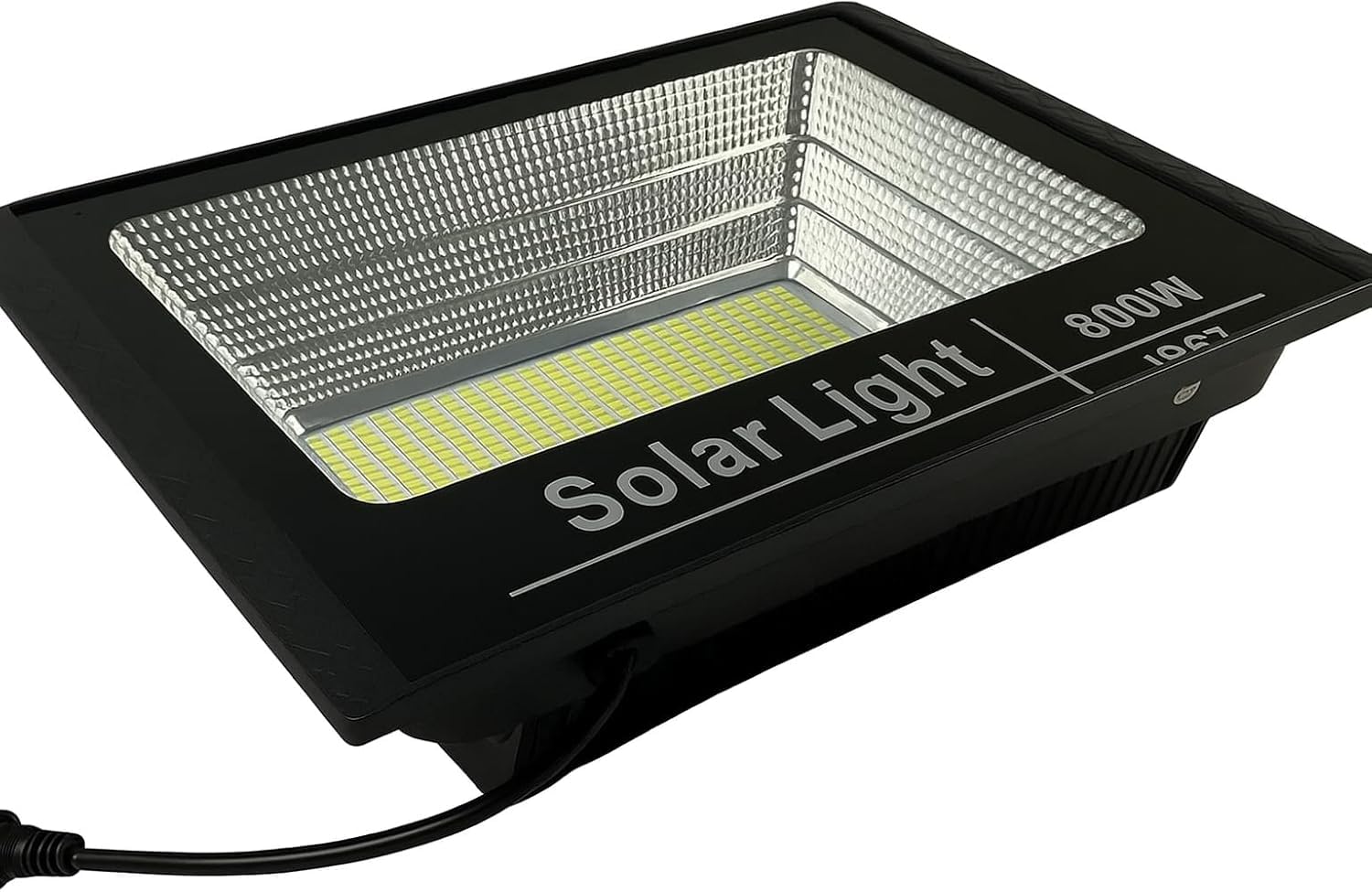 Faro a LED 800W con Pannello Solare IP66, Sensore Crepuscolare e Telecomando | SMD Ultra Luminoso da Esterno | [Classe di efficienza energetica A+++]