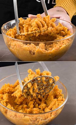 Miniatura 4 de Triturador de papas, triturador de papas resistente con agarres resistentes duraderos, triturador de papas de acero inoxidable para hacer puré de