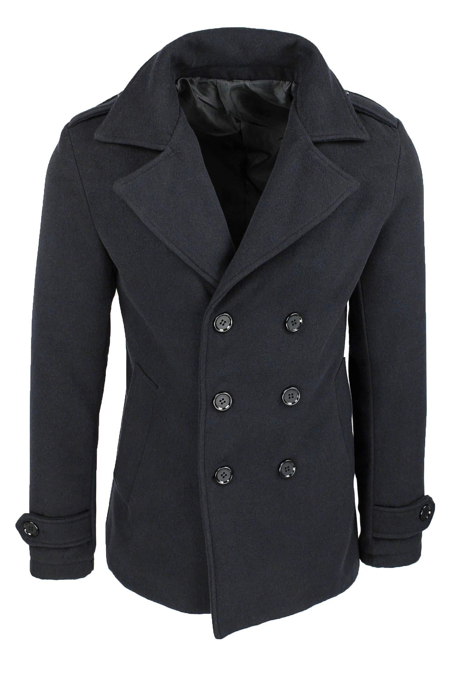Evoga Cappotto Uomo Invernale Slim Fit Soprabito Trench Doppiopetto Sartoriale Casual