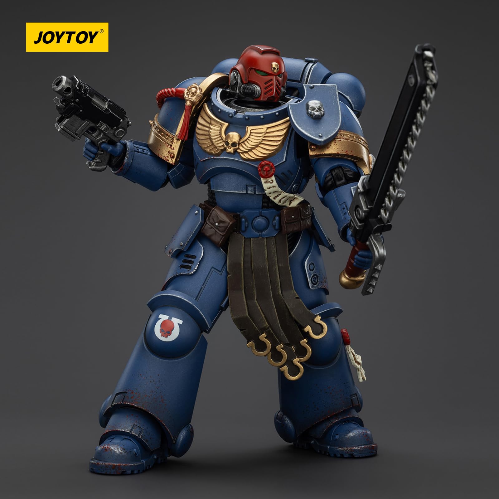 JOYTOY Warhammer 40k Space Marine 2, Ultramarines Sergente Gadriel, Edizione da Collezione 1/18, Figura d'Azione Modello da Collezione ed Esposizione