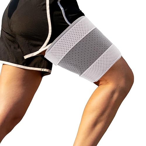 Manga de compresión para muslos para mujeres y hombres, soporte de isquiotibiales y alivio del dolor para correr, entrenar, recuperación de lesiones