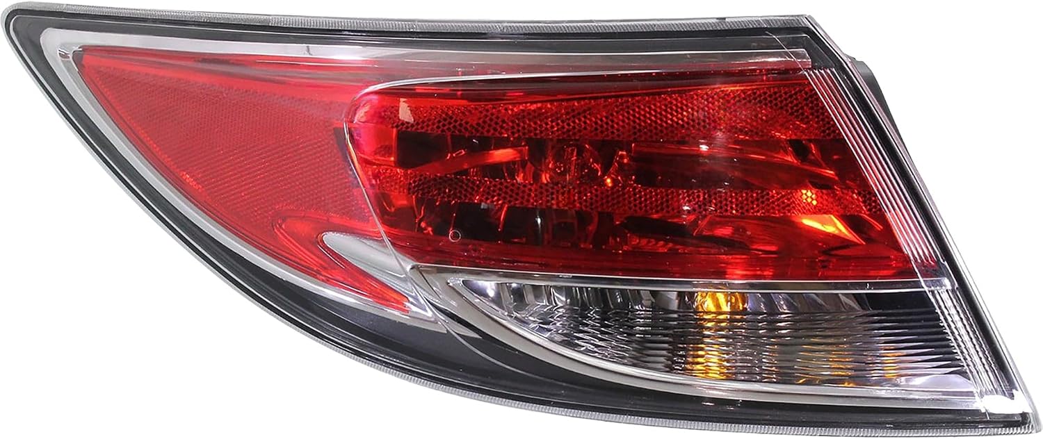 Compatible with 09-13 Mazda6 Sedan Outer Taillight Taillamp Rear Brake Light Tail Lamp with Bulb Left Driver Side