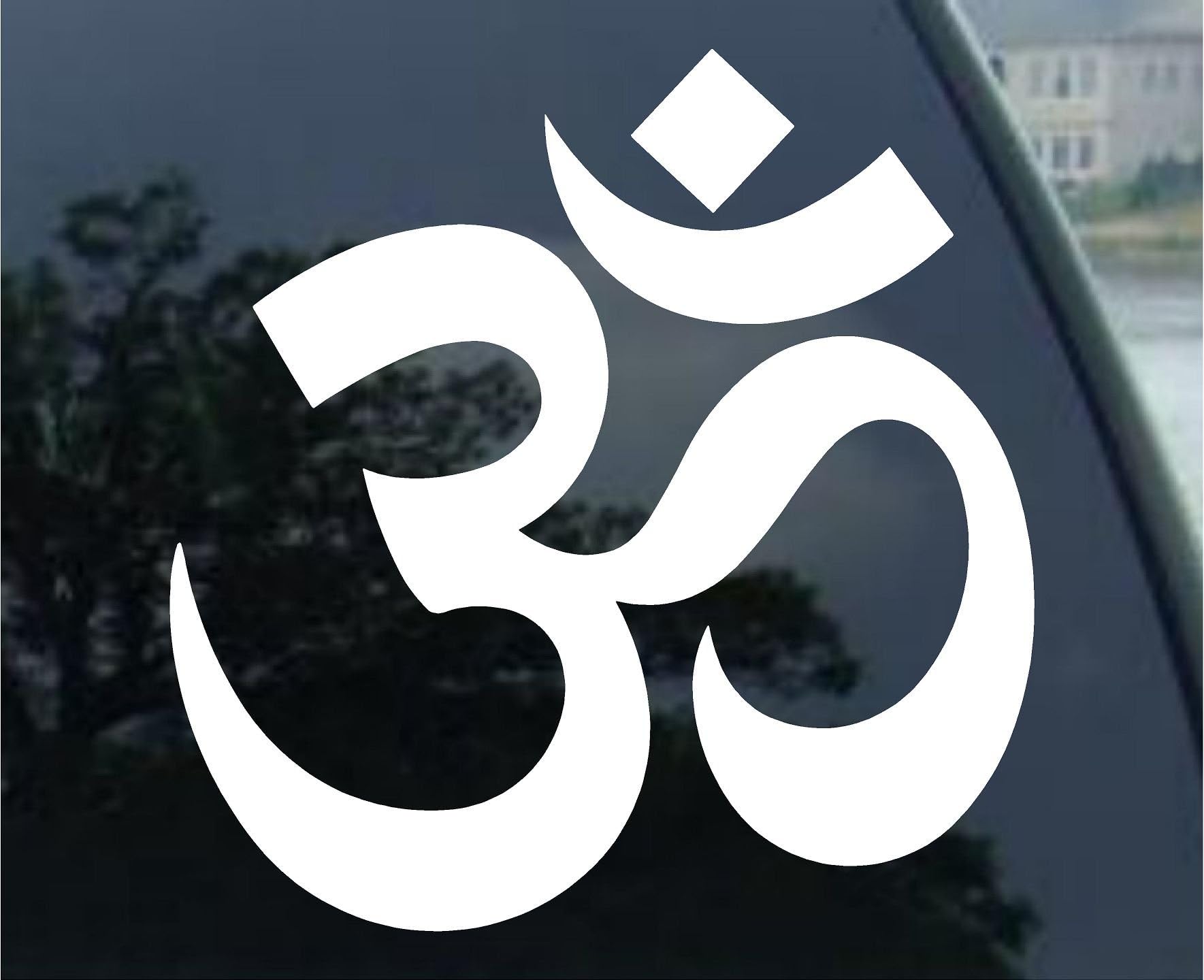 Crawford Graphix OM (OHM) Symbol Car Decal/Sticker (3" (2 Pack) White)