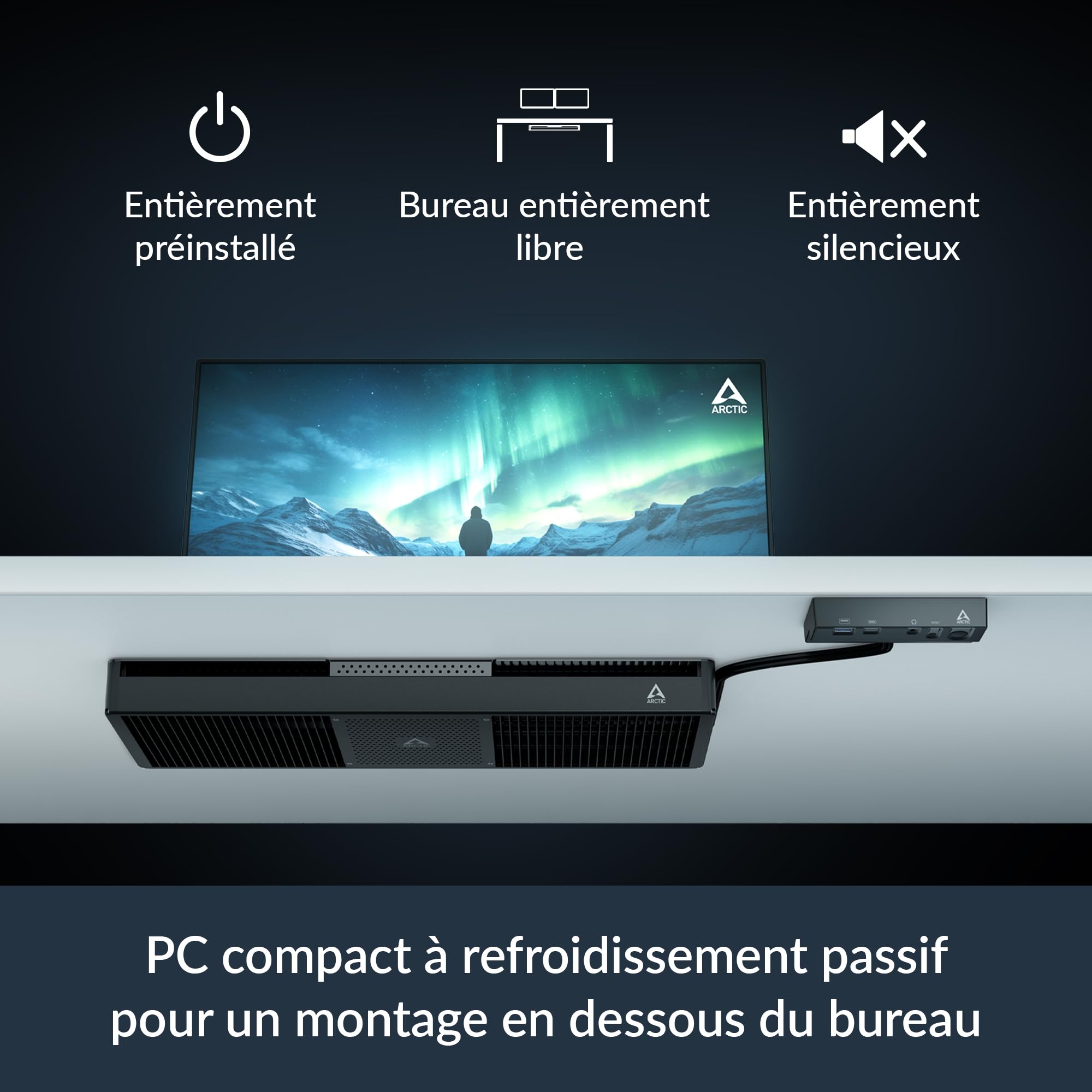 ARCTIC Senza 5700G - PC Montage sous Table, Refroidissement Passif
