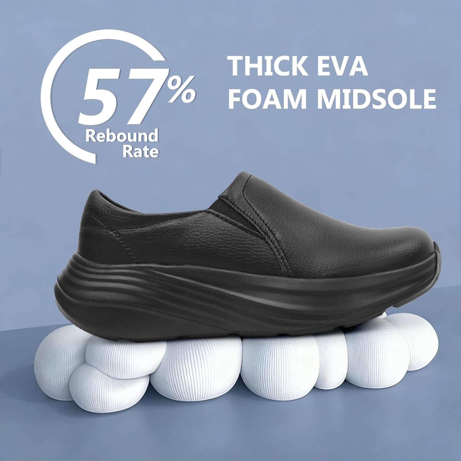 Hawkwell Women's Slip On Lightweight Cushion Nursing Shoes Slip Resistant Medical Work Shoes - Image 3