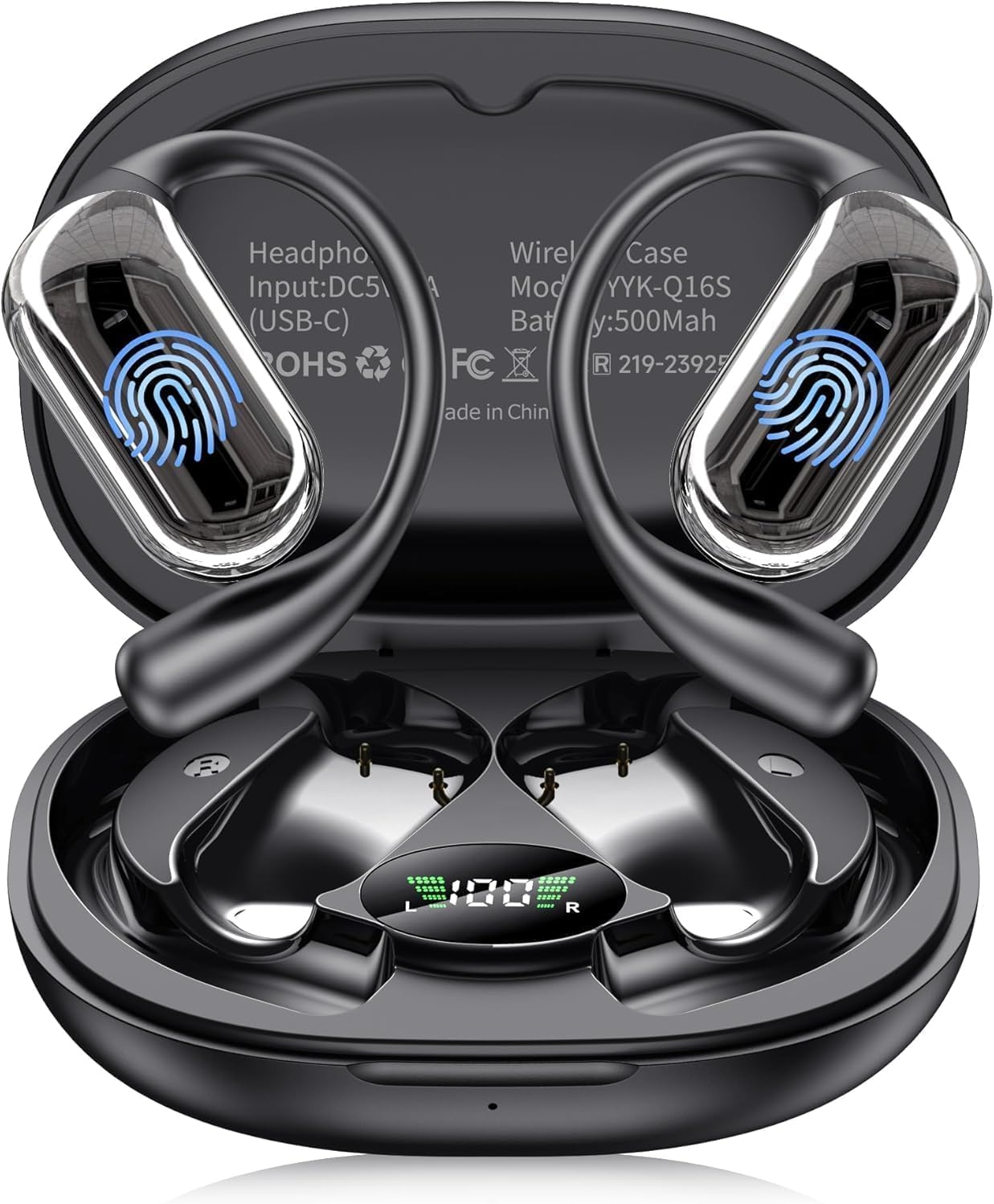 EUQQ Open Ear Headphones – 5.4 Bluetooth Earphones for Running, Ultra Comfort Sport Open Ear Buds, S… EUQQ Open Ear Headphones – 5.4 Bluetooth Earphones for Running, Ultra Comfort Sport Open Ear Buds, S…