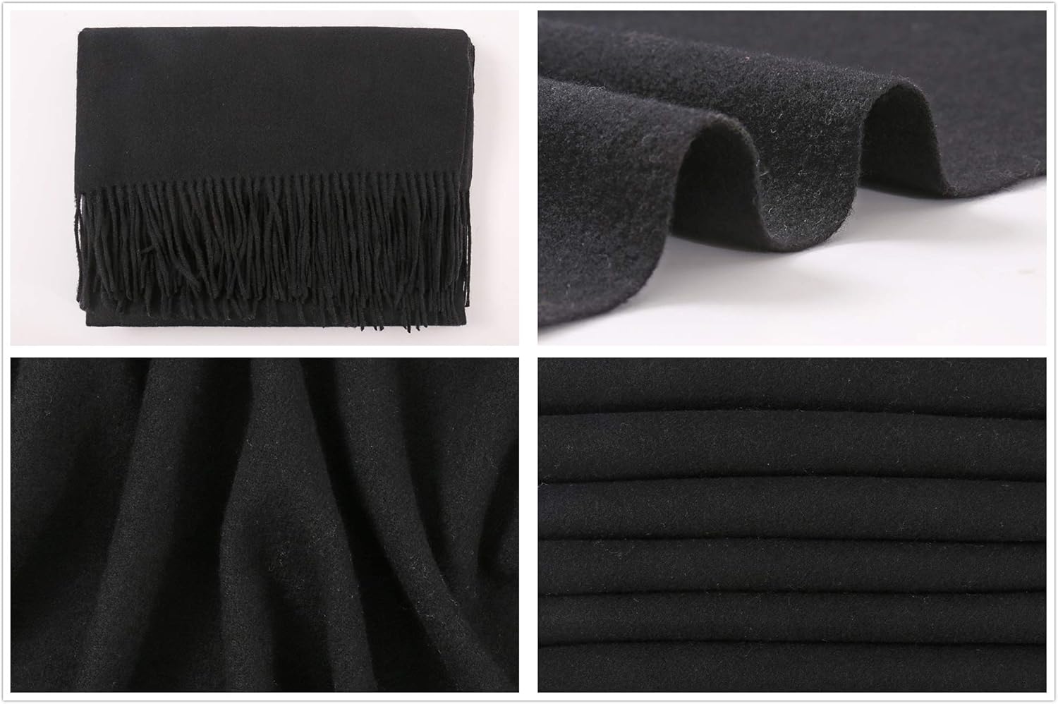 RIIQIICHY Winter Scarfs for Women Pashmina Shawls Wraps for Evening Dresses Large Warm Soft Scarves - Image 8