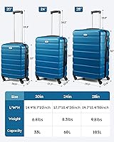 Amazon.com | Suitour Luggage 3 Piece Sets Hard Shell Luggage