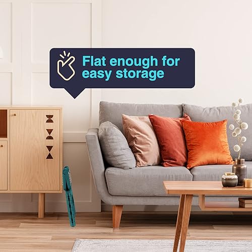 Miniatura 215 de Flottian Taburete plegable de 18 pulgadas para adultos y niños con capacidad para hasta 300 libras, taburetes plegables antideslizantes con asa,