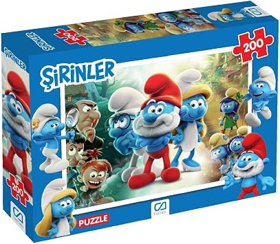 CA Games Şirinler Lisanslı 200 Parça 33x48cm Çocuk Puzzle Yapboz Serisi