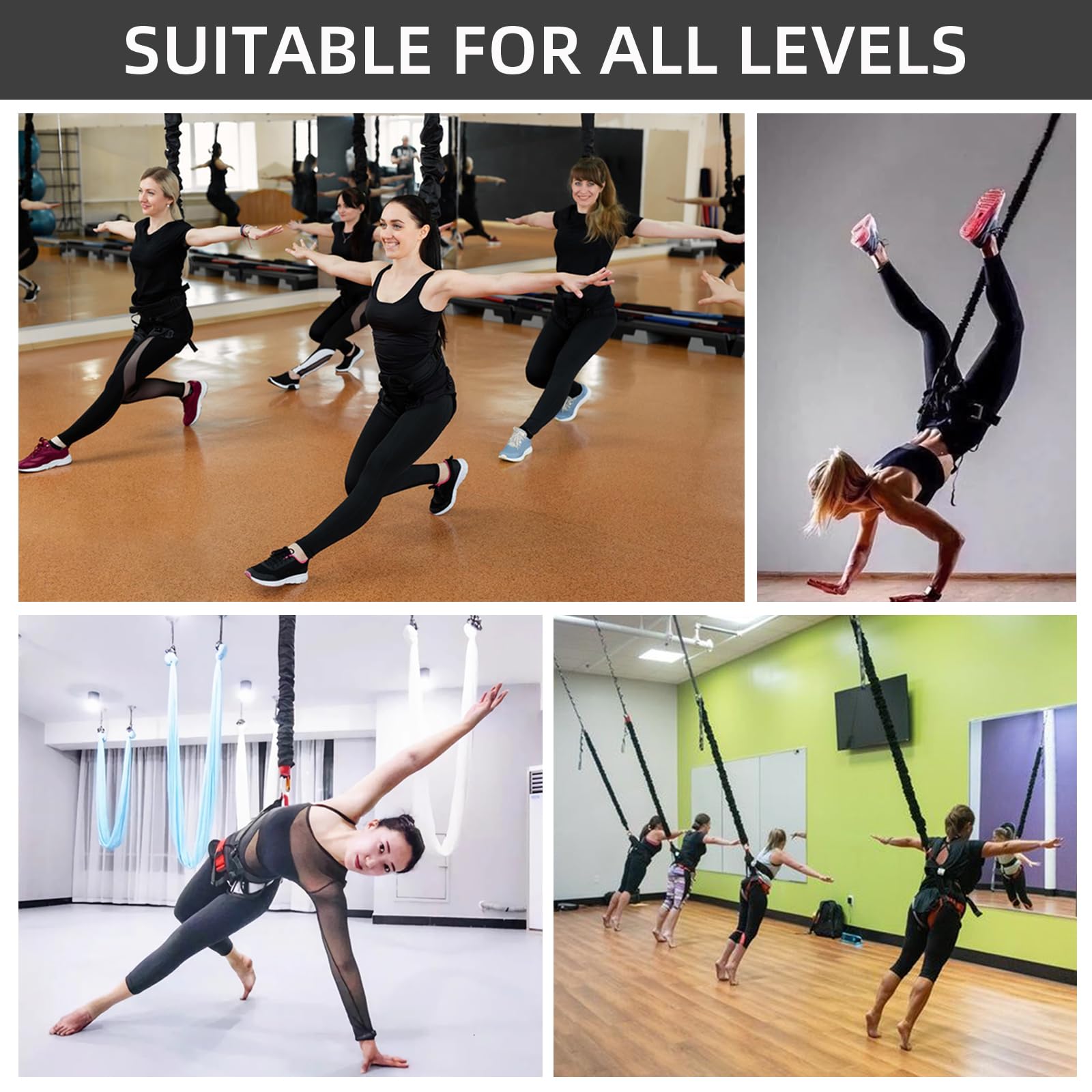 Prior Fitness Professional Bungee Fitness Equipment Set 4d Bungee