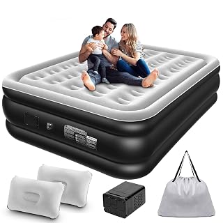Trailabo Colchão Inflável Queen 205x155 cm com Bomba Recarregável Embutida
