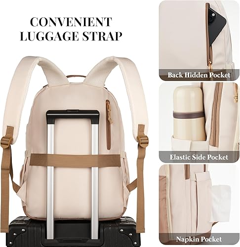 Miniatura 4 de Mochila Escolar para Adolescentes Niñas, Mochila Universitaria Estética Bolsa de Libros Grande para Mujeres Estudiantes Bolsa de Moda para Laptop,