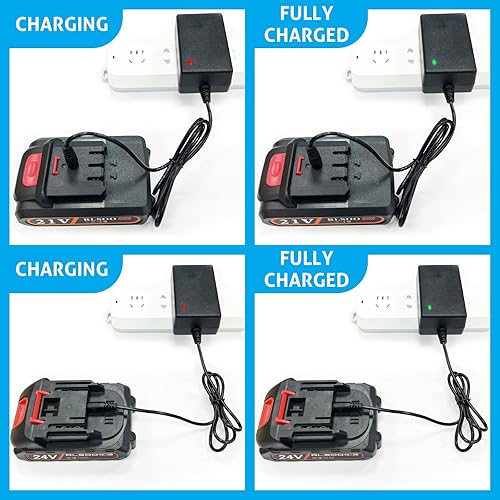 Miniatura 3 de Cargador de batería para mini motosierra de 4 y 6 pulgadas, cargador de batería de litio, accesorios de motosierra portátil eléctrica eléctrica