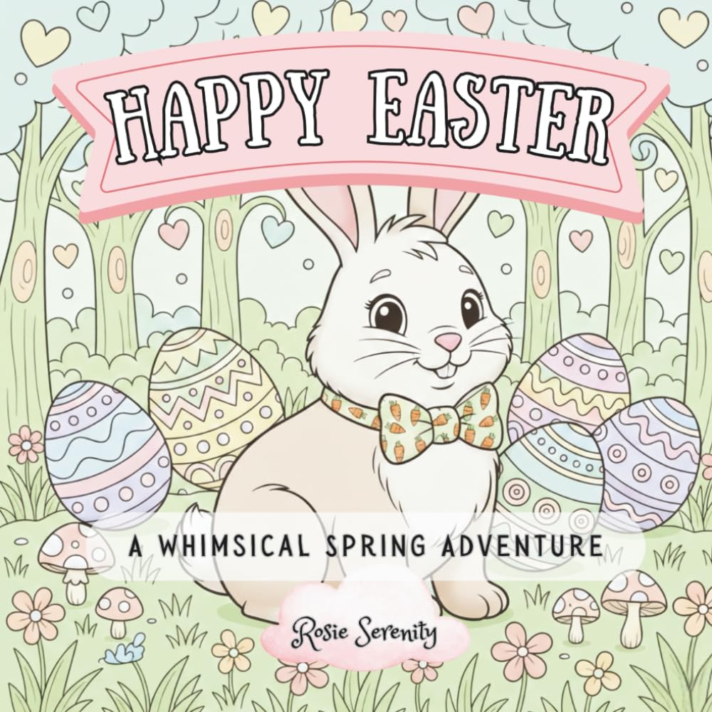 Happy Easter: A Whimsical Spring Adventure: 24 Fun & Festive Easter Coloring Pages for Kids