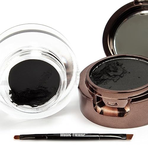 Miniatura 5 de Kit de polvos de ceja y y delineador de ojos 4 en 1 de color negro café con pincel