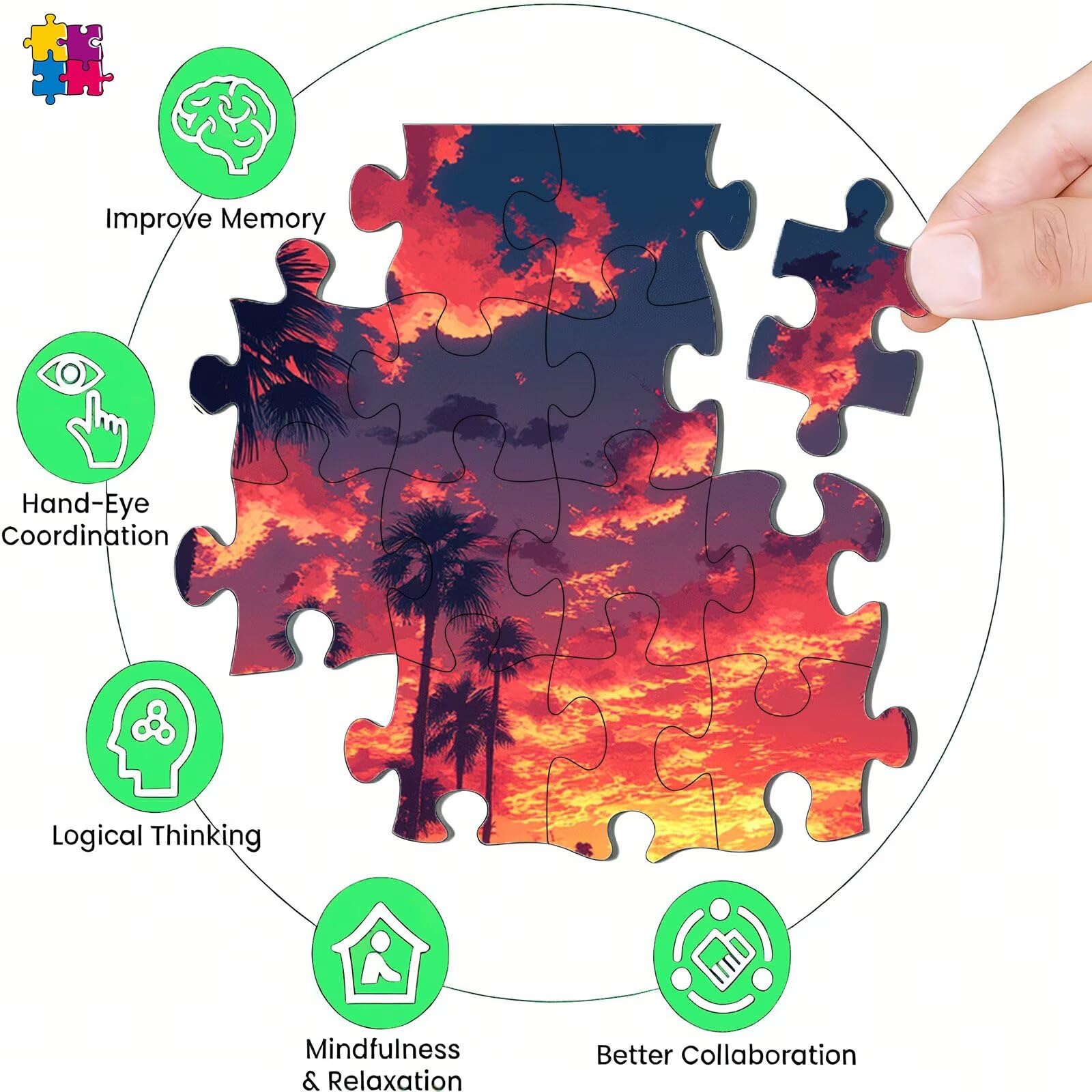 Puzzle 6000 elementów, drzewo zachodu słońca 6000 elementów dorośli i dzieci, wysokiej jakości artystyczna łamigłówka, 179,5x105,5 cm Klasyczna gra puzzli dla dorosłych, prezent dla kobiety/mężczyzny