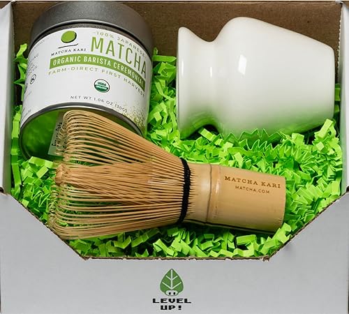 Miniatura 3 de Dr. Weil Matcha Kari - Juego de té mini matcha, blanco, ceremonial, orgánico, japonés, matcha y batidor con soporte
