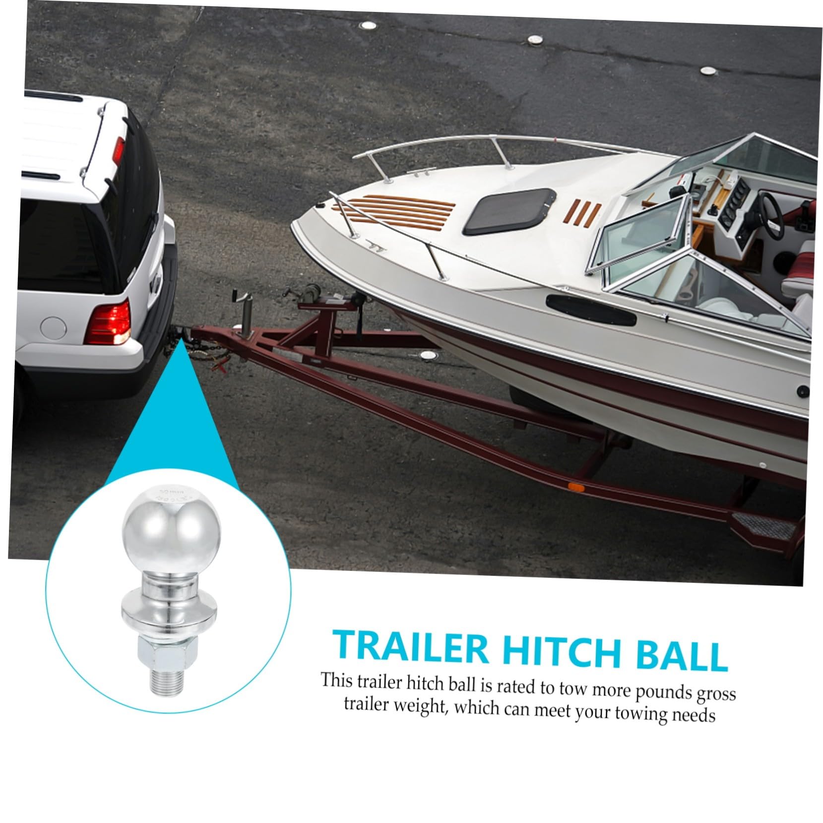 GLEAVI Boule Attelage pour Remorque Détachées pour Yacht Remorque Camping ou Caravane