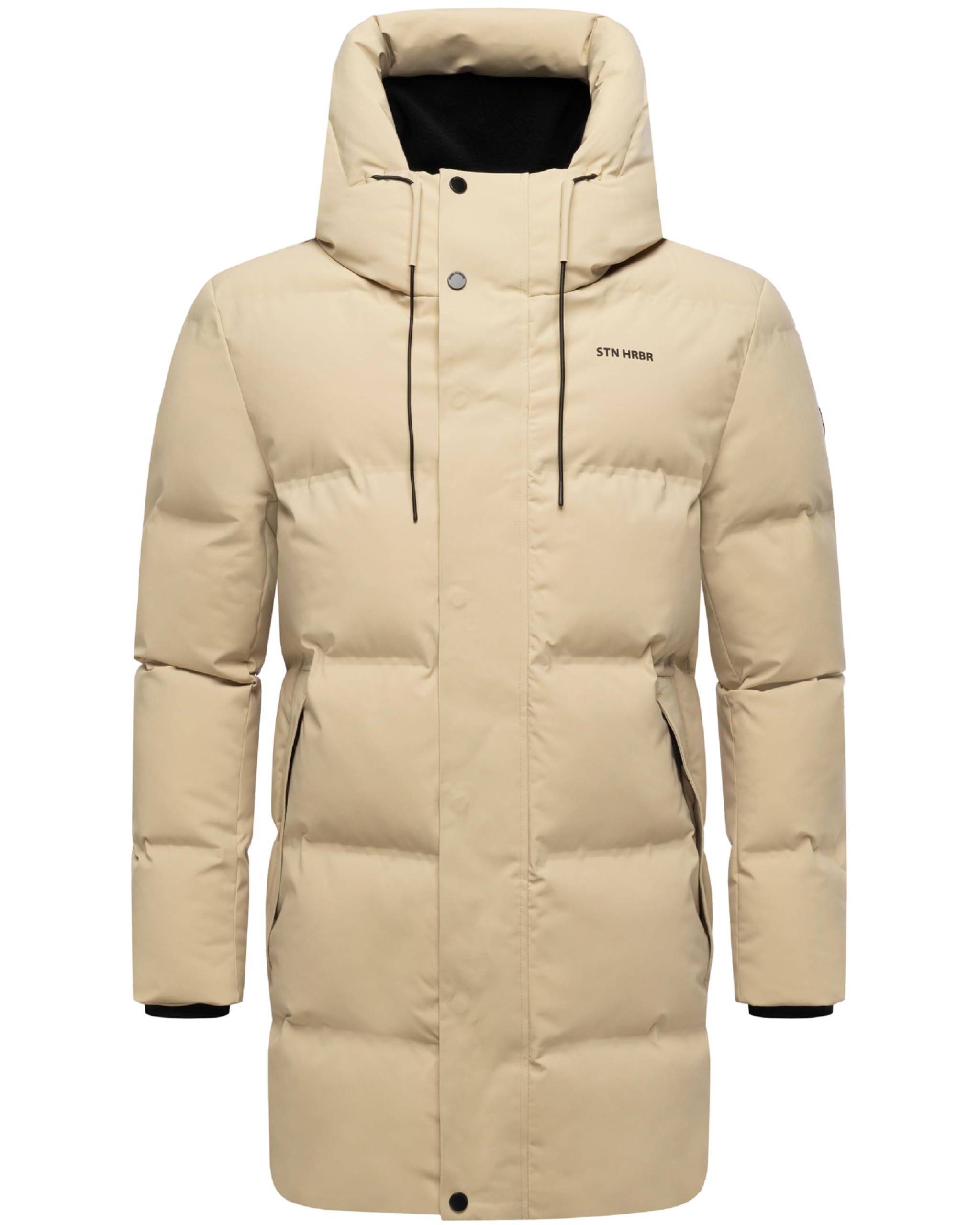 STONE HARBOUR Giacca trapuntata lunga da uomo con chiusura