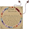 Natural Stone Healing Crystal Bracelets, Adjustable Stretch Chakra Bracelet, Crystal Gemstones Yoga Meditation Relax Gifts, Reiki Bangle for Women Teen Girls Birthday Christmas with Encourage Card