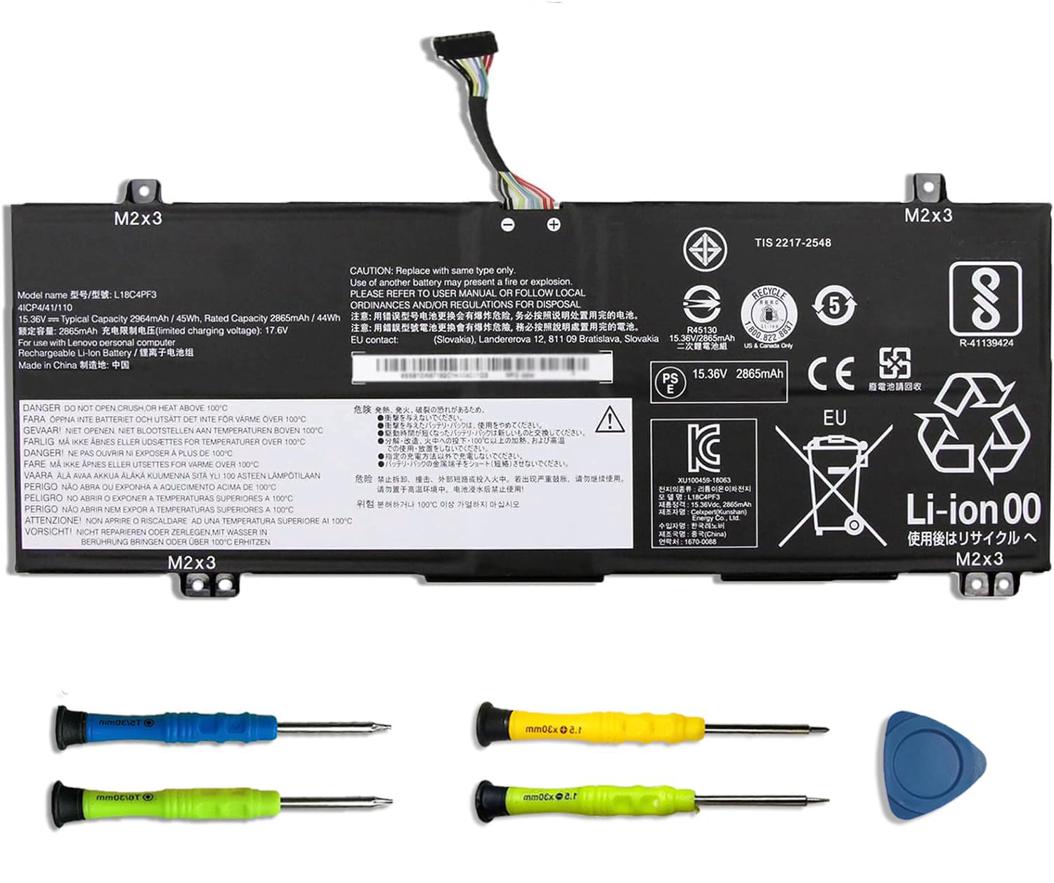 L18C4PF3 Laptop Battery Replacement for Lenovo IdeaPad Flex-14IWL Flex-14IML C340-14API C340-14IWL C340-14IML S540-14IML S540-14API S540-14IML L18M4PF4 L18C4PF4