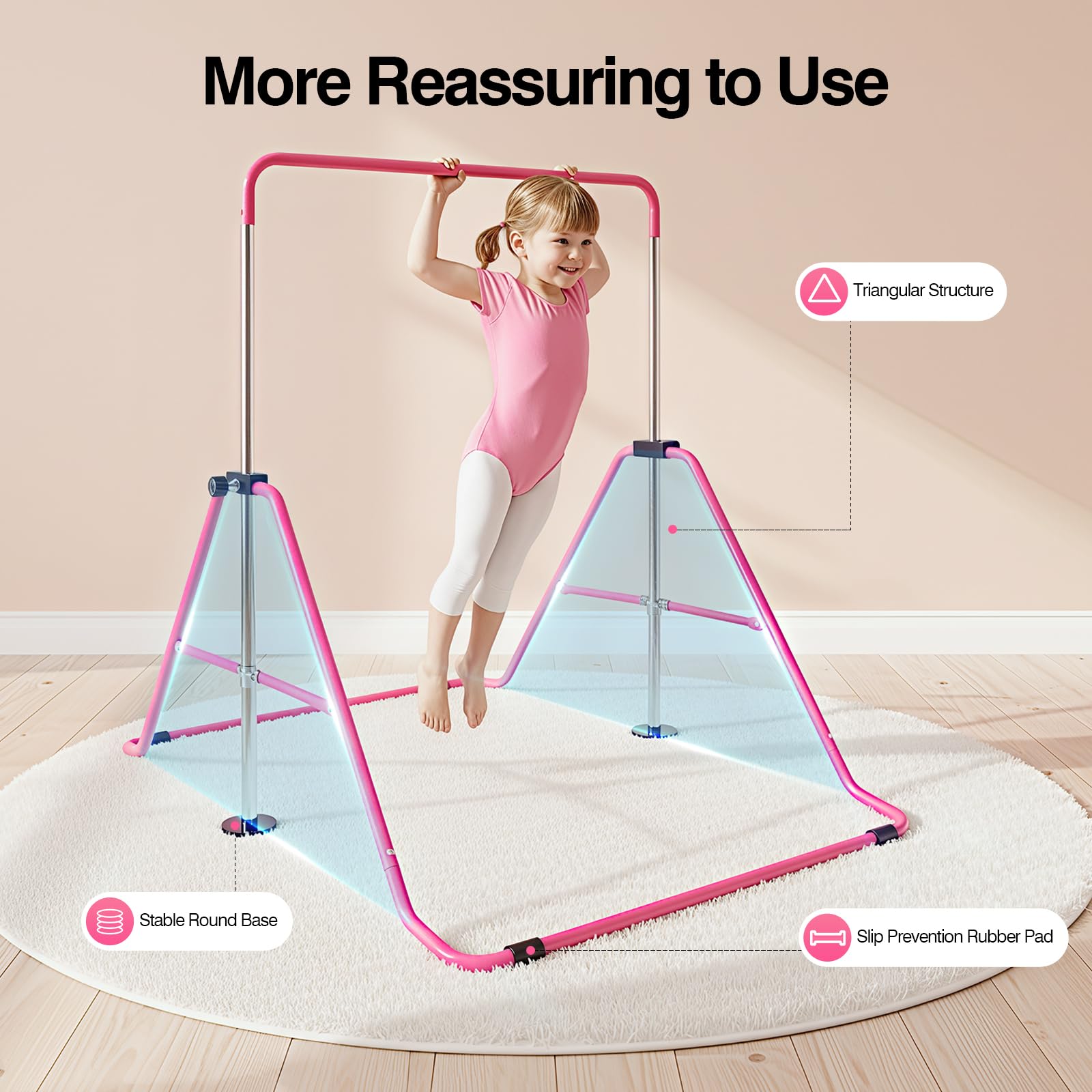 SHZICMY Turnrek voor kinderen, horizontale stangen, inklapbaar, horizontale trainingsbar, gymnastiekrek, trainingsapparatuur voor buiten, blauw SHZICMY Turnrek voor kinderen, horizontale stangen, inklapbaar, horizontale trainingsbar, gymnastiekrek, trainingsapparatuur voor buiten, blauw