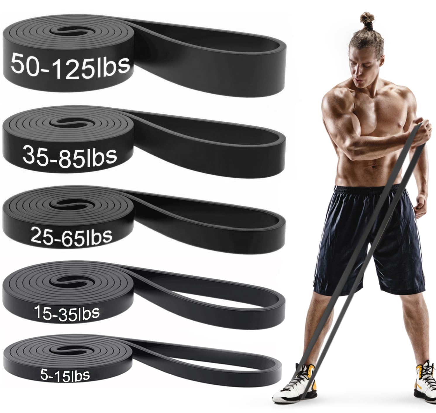 Resistance Bands, Pull Up Bands, Exercise Workout Bands for Working Out, Pull Up Assistance Bands Set for Men & Women, Body Stretching, Physical Therapy, Muscle Training