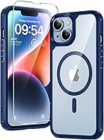 Vista 50 de TAURI Funda magnética 5 en 1 diseñada para iPhone 14 para iPhone 13, [compatible con MagSafe] con 2 protectores de pantalla + 2 protectores de lente