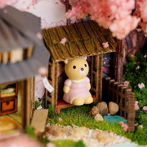 Miniatura 25 de MAGQOO Kit de casa de muñecas en miniatura 3D de madera con muebles, 1:100, kit de teatro de caja de bricolaje, paquete de 3 Q-004/005/012,Notas