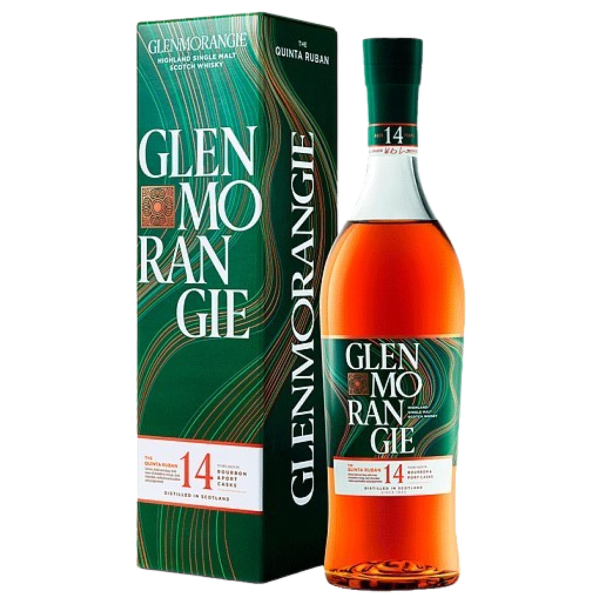 Glenmorangie – Whisky Single Malt The Quinta Ruban 14 Años | 70 cl | 46 % Vol. | Acabado Ruby Port Cask | Estuche Regalo | Complejidad Frutal y Cacao