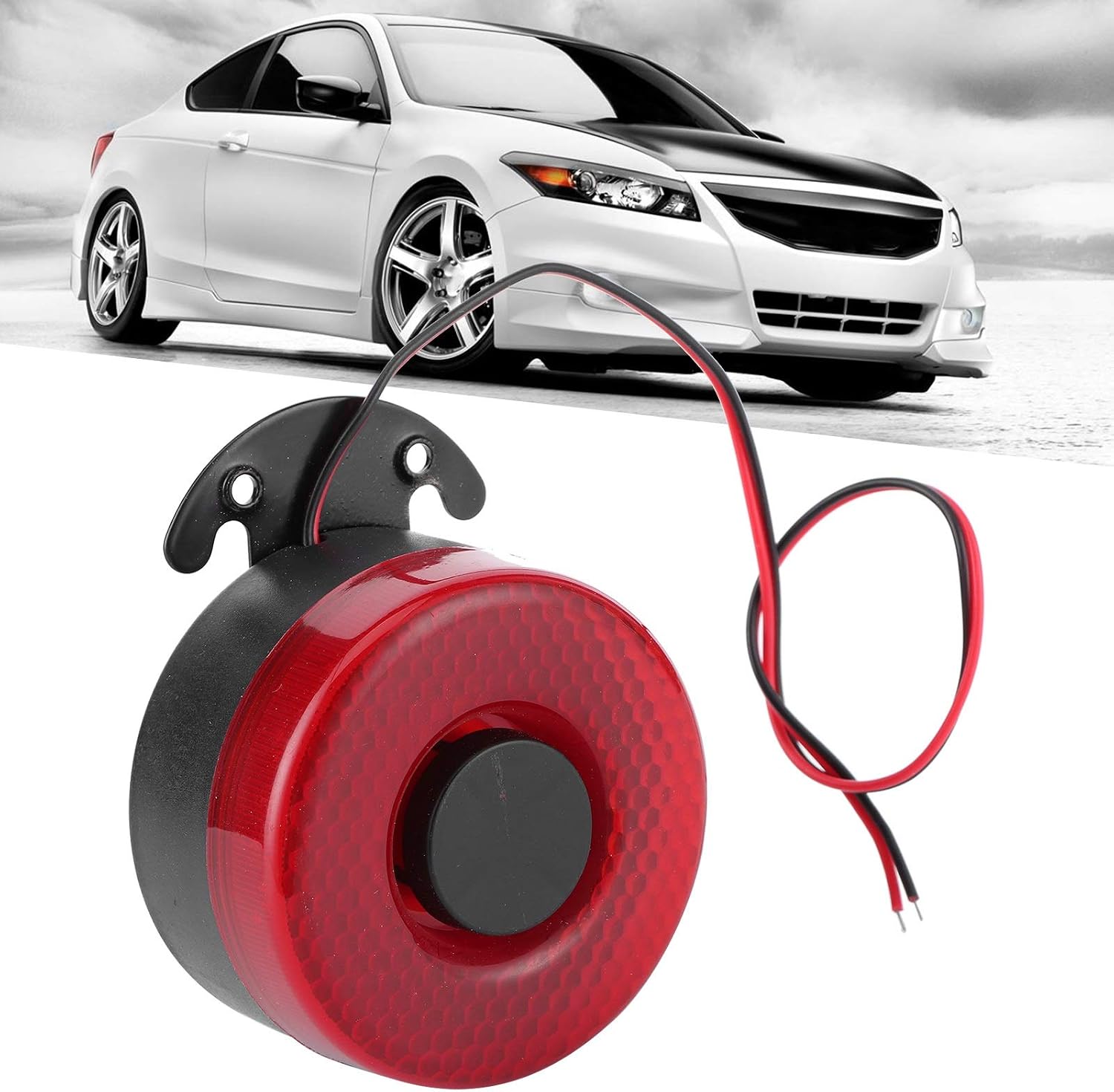Reversing Horn, Vehicle Warning Horn Backup Alarm Speaker Universal Auto Car Buzzer Loud Clear Sound Over 100dB ABS Durable Construction Easy Wiring Protection Fit for Cars Trucks SUVs