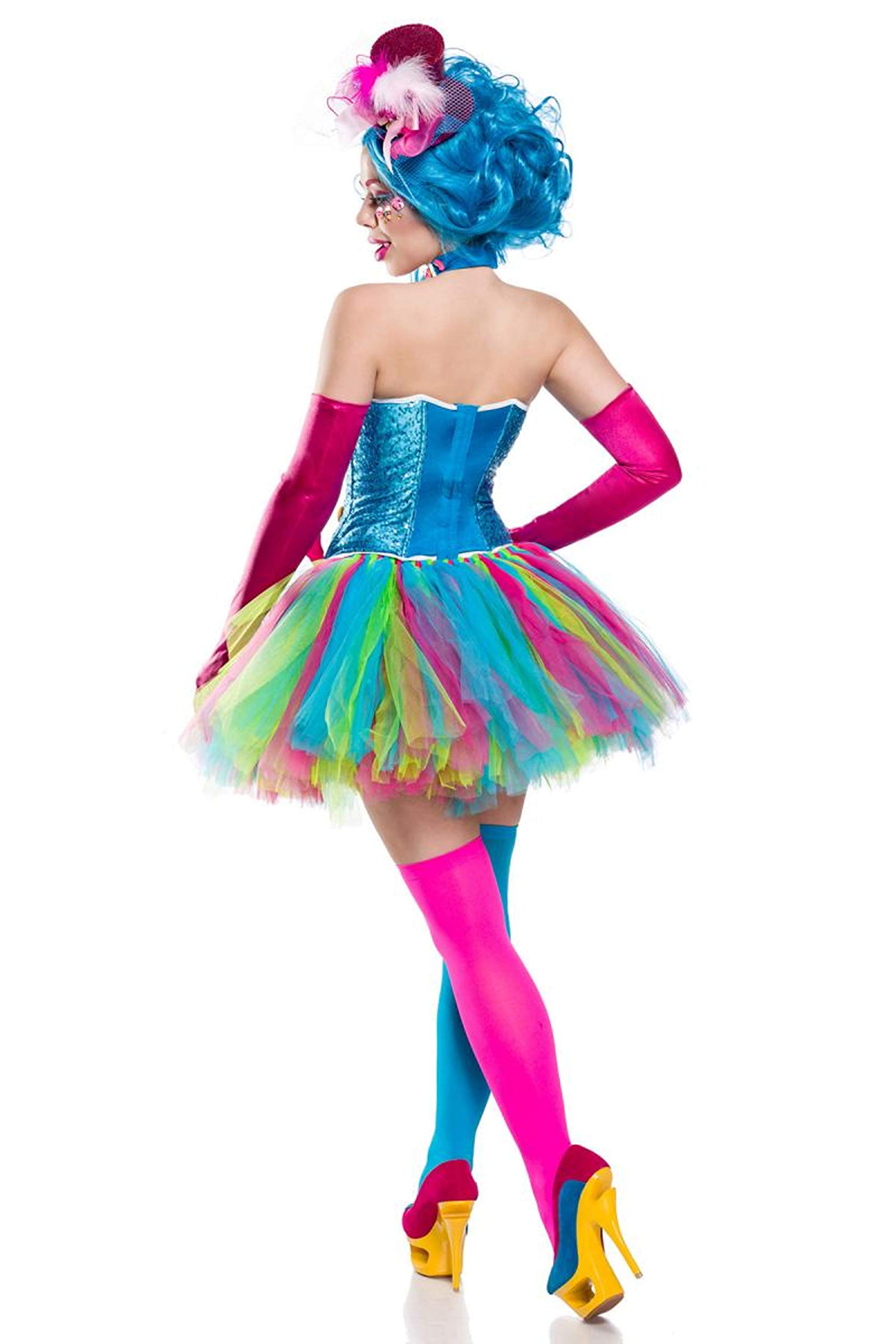 Generique - Candy Clown-Kostüm für Damen Bonbons bunt L (40)