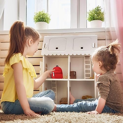 Miniatura 6 de Mochila de muñeca de 8 piezas para bolsas de muñeca, bonita mochila con cremallera, mini bolsa de muñeca, accesorios para muñeca, mochila para