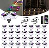 FVTLED LED Deck Lights Kit, Φ1.22 Low Voltage WiFi Pixel RGBWIC Multi-Color Dynamic Deck Lighting with Remote Control, IP67 Waterproof Outdoor Step Lights DC12V for Garden,Steps,Stair30 Pack, Black