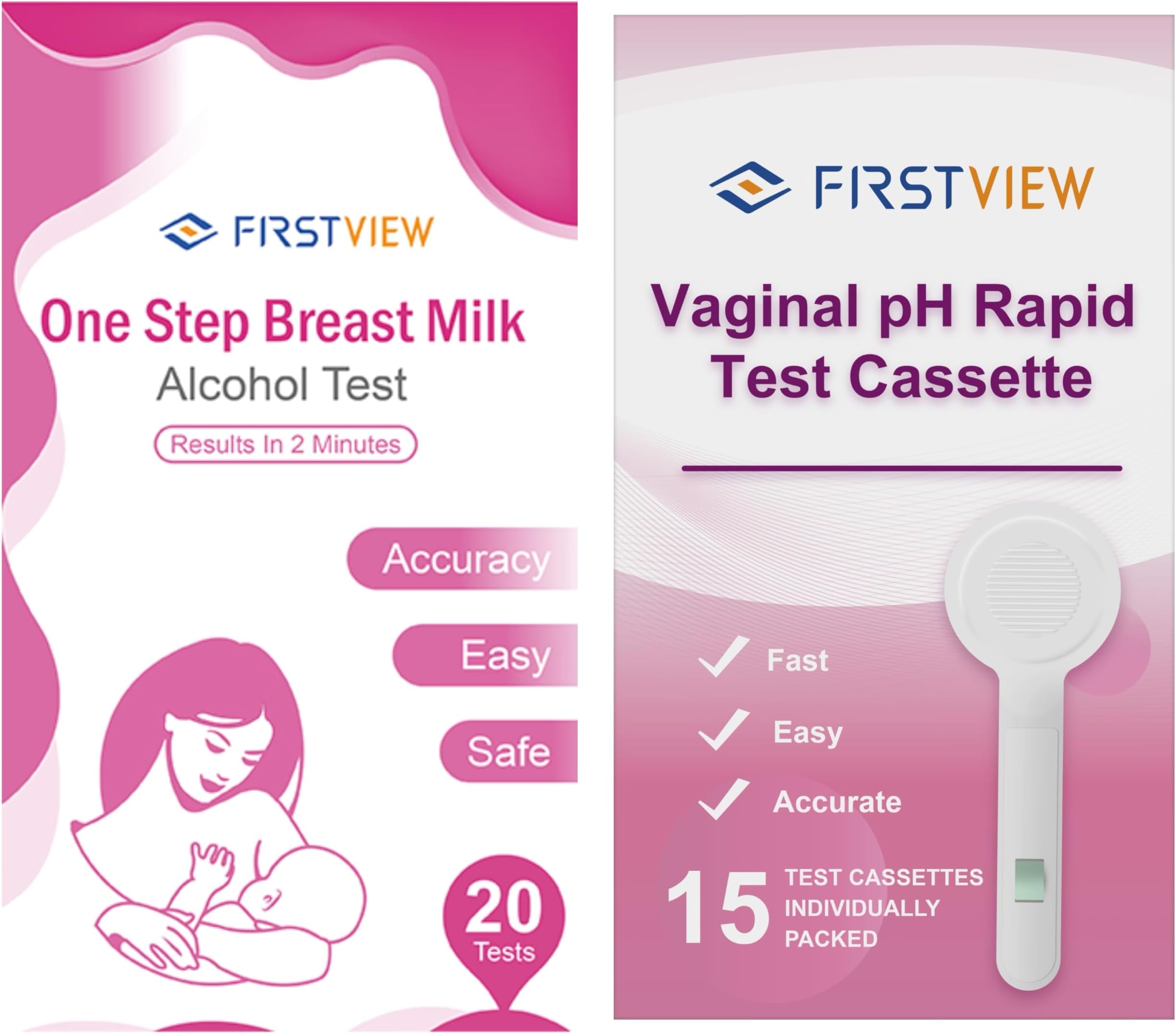 Alcohol Test Strips for Breastmilk-20PCS, FIRSTVIEW Vaginal pH Test Strips, Feminine Health Vaginal pH Test Strips Kits -15pcs