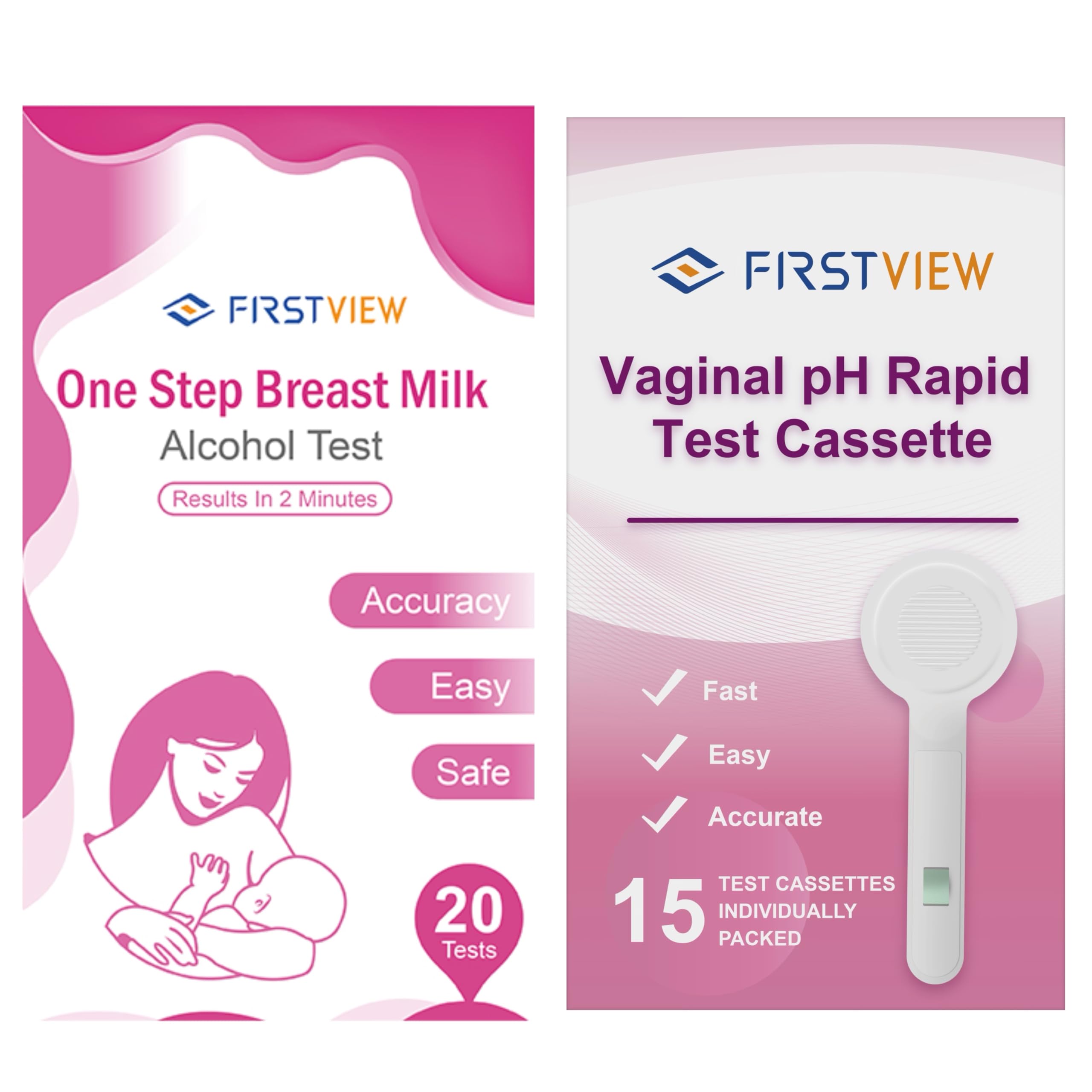 Alcohol Test Strips for Breastmilk-20PCS, FIRSTVIEW Vaginal pH Test Strips, Feminine Health Vaginal pH Test Strips Kits -15pcs