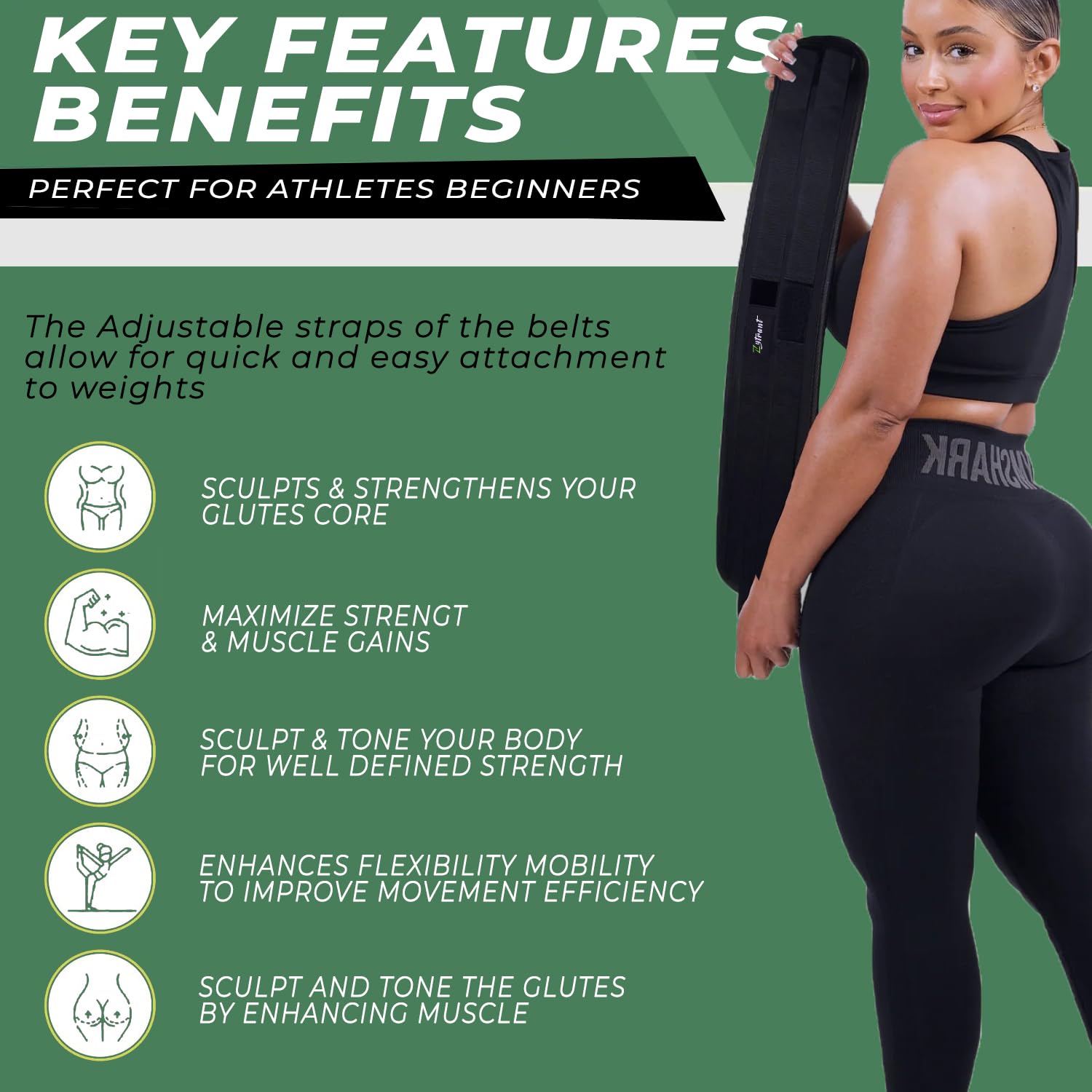 Hip Thrust Barbell Pad Belt for Gym, Fitness Booty Support Cushion for Squats and Pilates