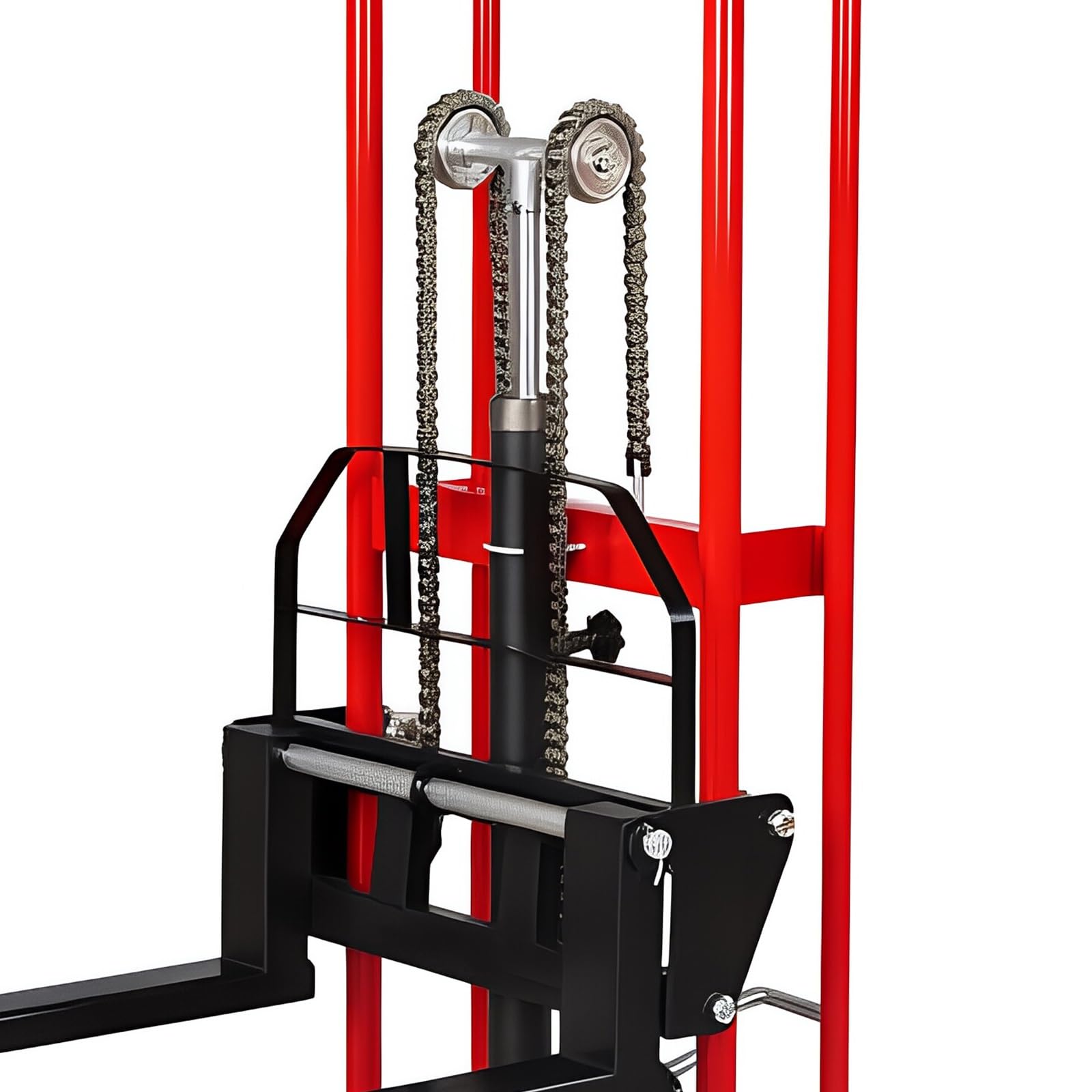 Transpallet Impilatore a sollevamento manuale Carrello a forche con rotelle girevoli idrauliche da 260 kg for impilamento in magazzino