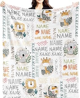 YISMEET Personalized Baby Blankets - Custom Baby Name Blanket, Baby Blanket, for Newborn, Flannel Blanket 30x40 40x50 50x60 60x80
