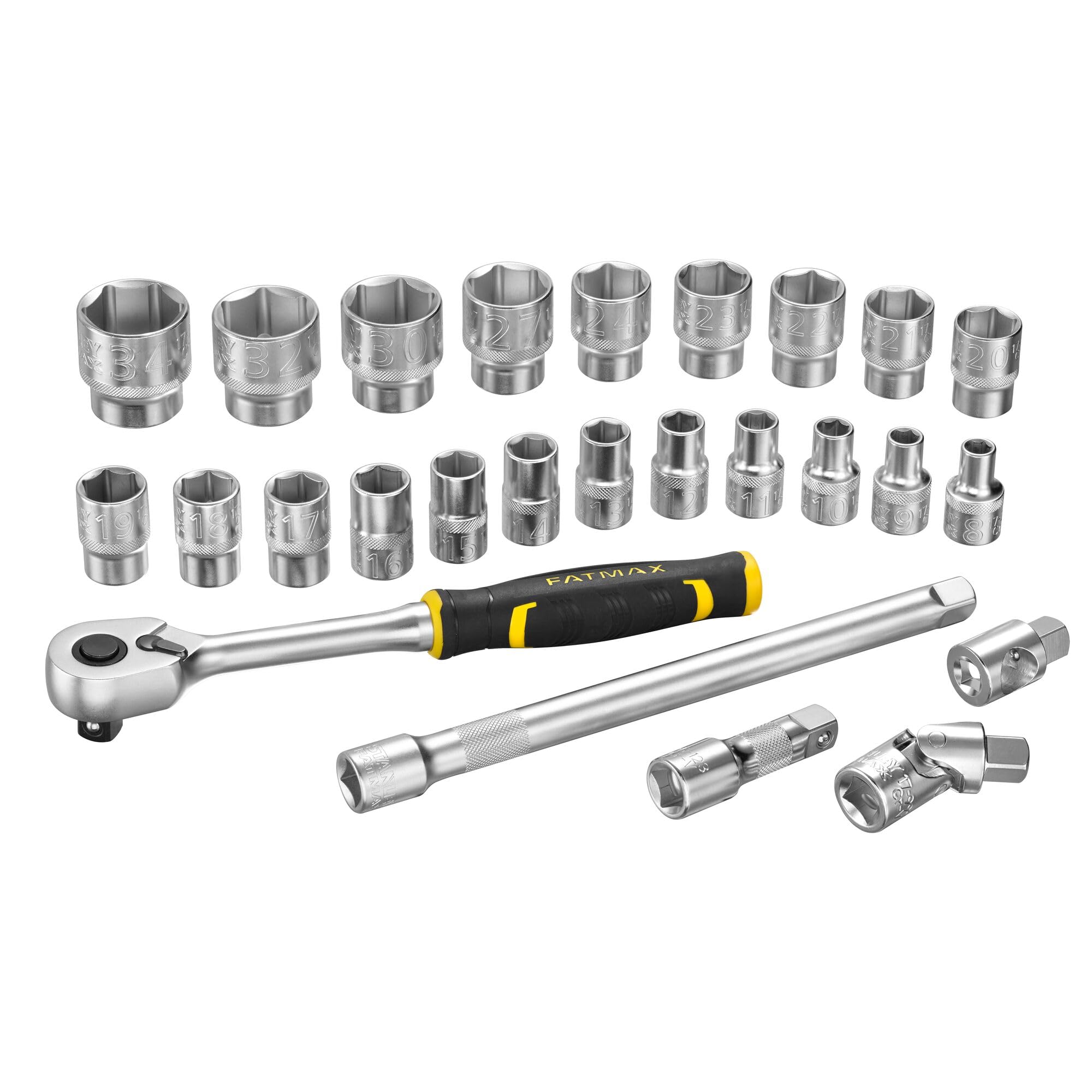 STANLEY FATMAX FMMT98103-1 Set Chiavi a Bussola ed Accessori att. 1/2"- 26 Pezzi