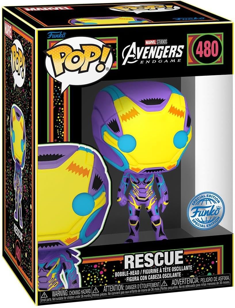 Funko POP & TEE: Marvel Blacklight- Rescue L