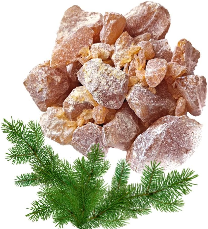 2oz (56g) Chunks & Powder - 100% Pure & Raw Brazilian Pine Gum Rosin Resin (Colophony, Канифоль) for Incense or Grip Enhancer Etc