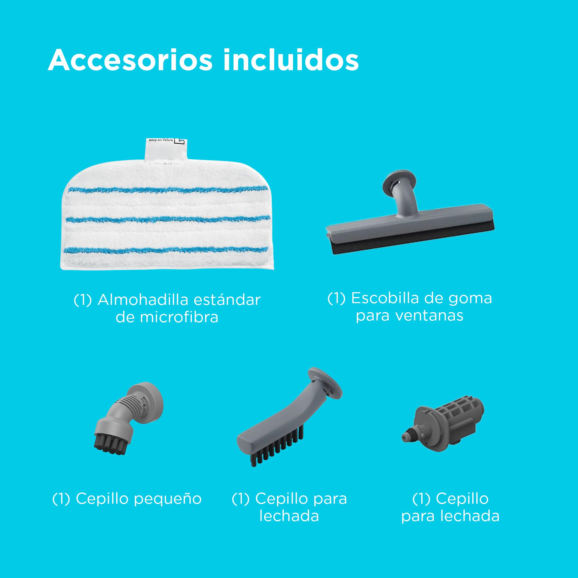 BLACK+DECKER Mopa de vapor multifunción de bajo consumo con limpiador de manos y 5 accesorios, FSMH13E5-QS