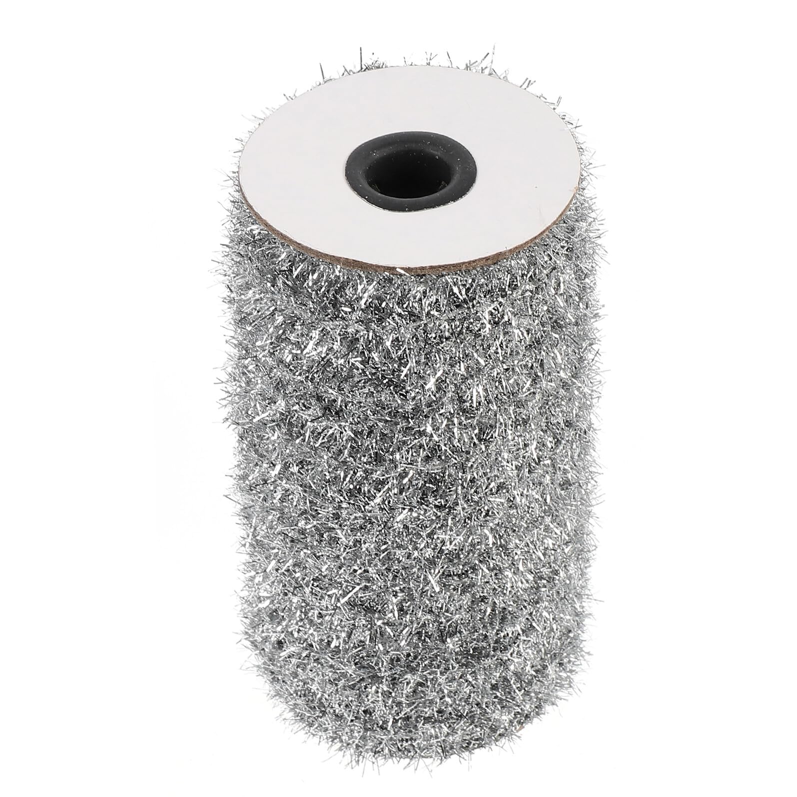 Gatuida Guirnalda de Oropel Navideño Plateado 1 Rollo de Espumillón Metálico Fino para Decoración de Árbol de Navidad Fiestas y Bodas Tira Ligera y Fácil de Colgar